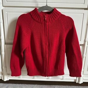 NWT Florence Eiseman Red Full Zip Cardigan